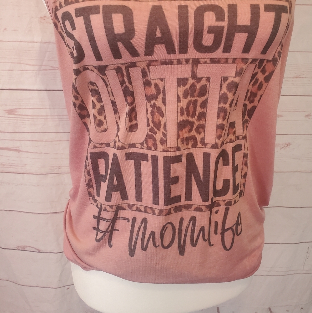 Straight outta patience tank top